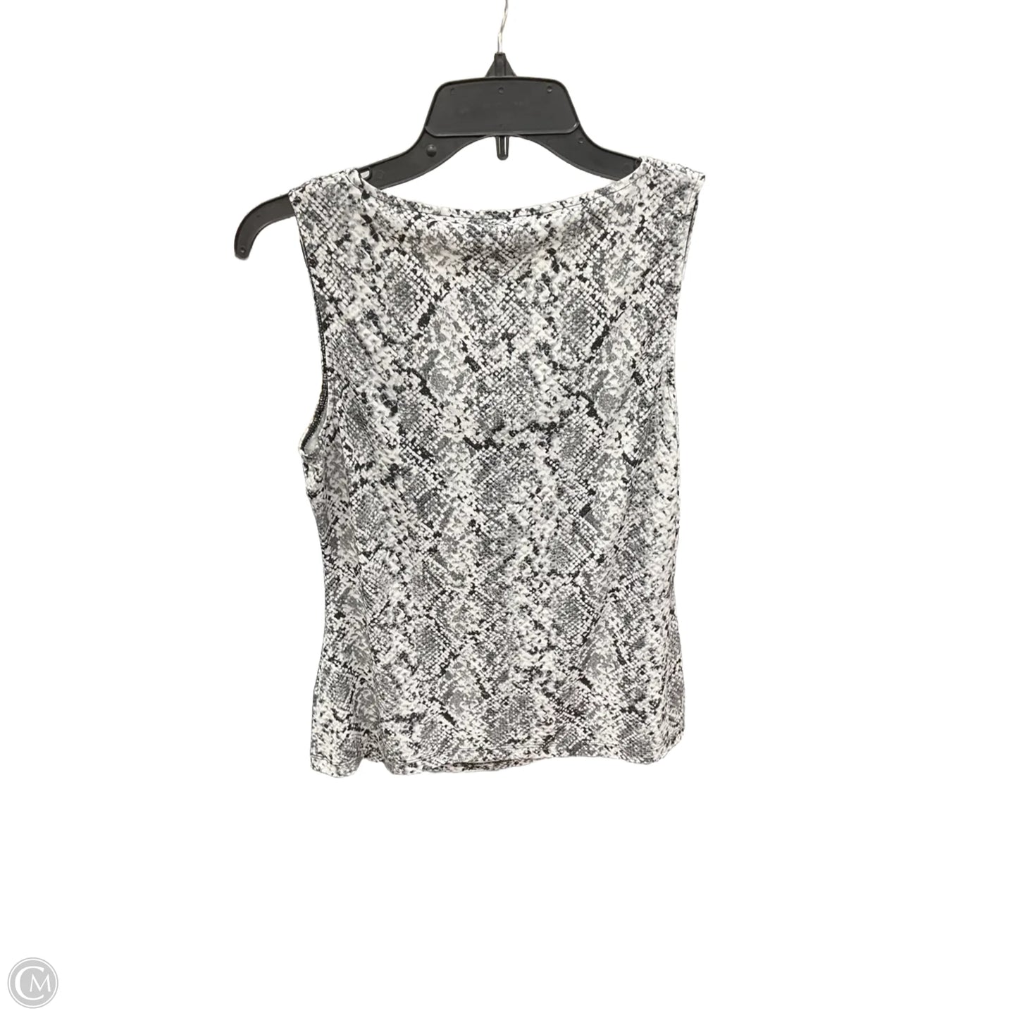 Top Sleeveless By Calvin Klein In Black & White, Size: M