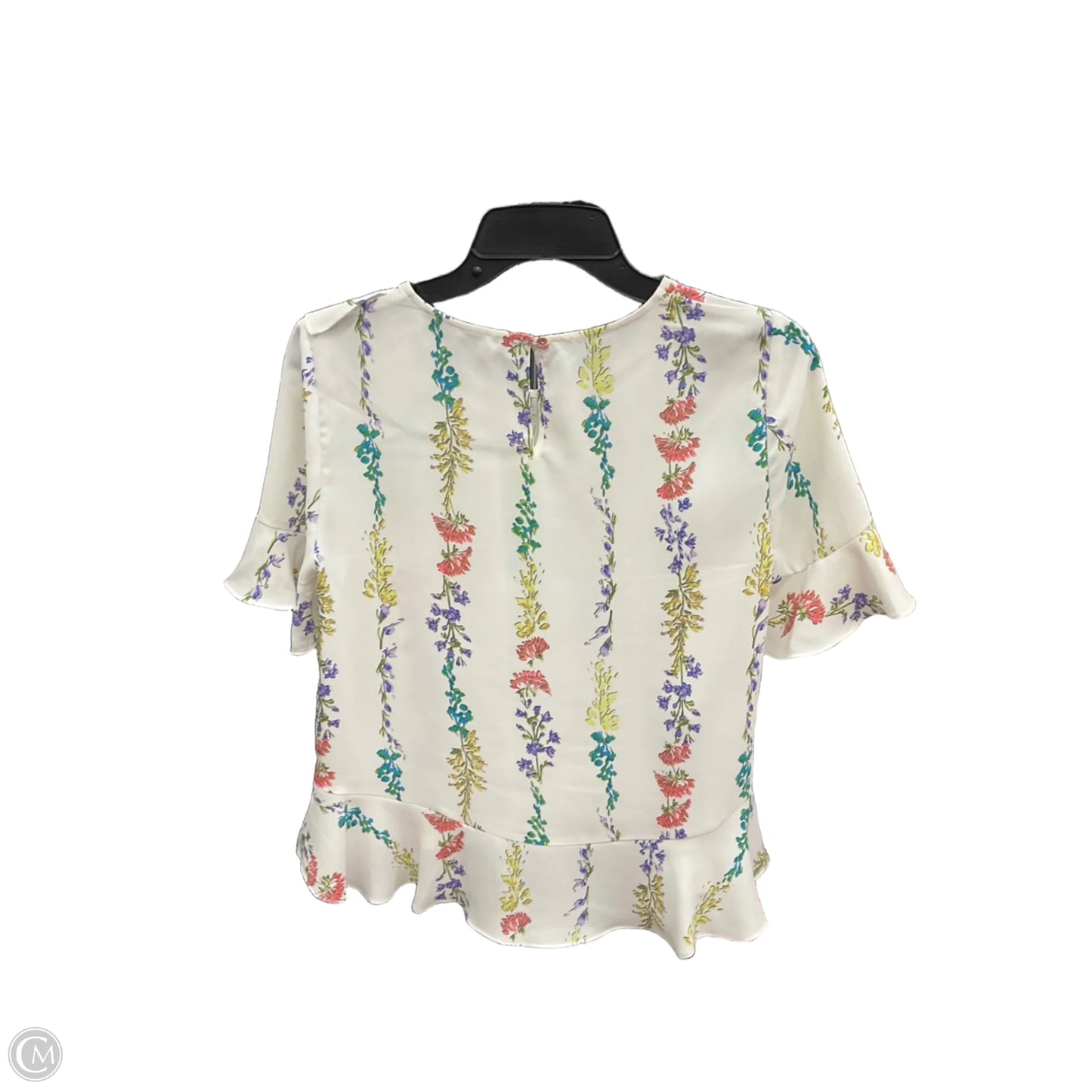 Top Short Sleeve By Bcbgmaxazria In Floral Print, Size: Xs