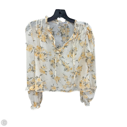 Top Long Sleeve By Wallflower In Floral Print, Size: S