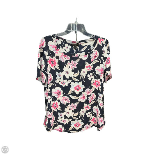 Top Short Sleeve By Banana Republic In Floral Print, Size: M