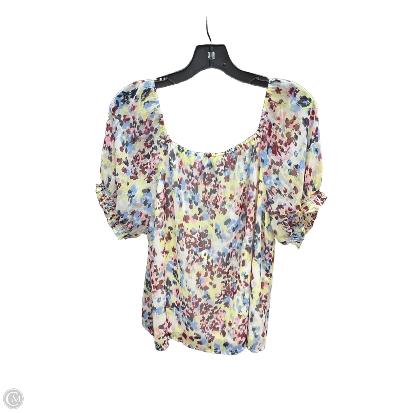 Top Short Sleeve By Banana Republic In Floral Print, Size: M