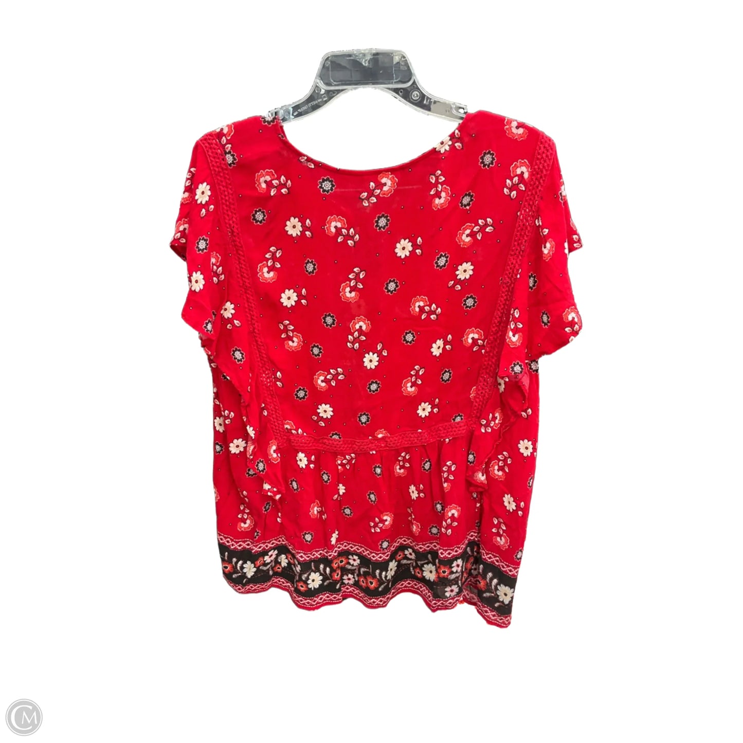 Top Short Sleeve By J. Jill In Red, Size: Xl