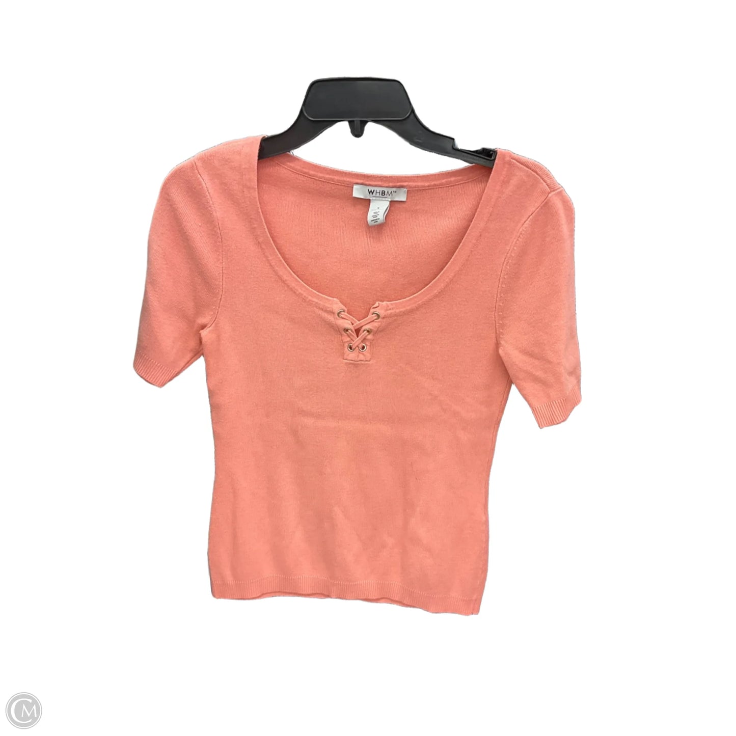 Top Short Sleeve By White House Black Market In Peach, Size: S