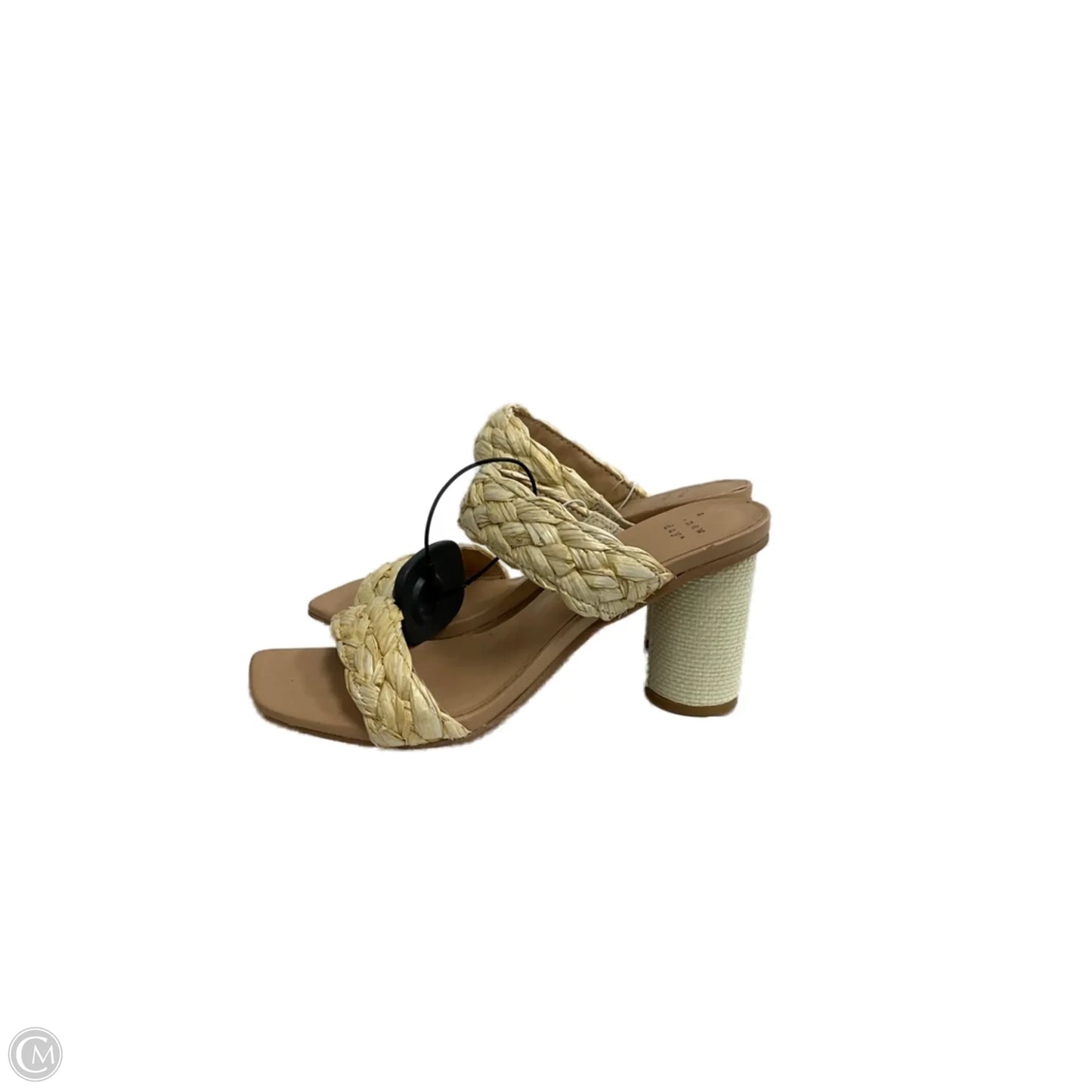 Sandals Heels Block By A New Day In Tan, Size: 6