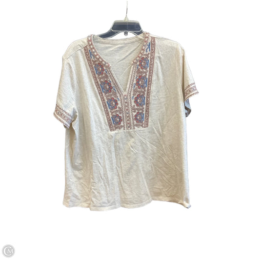 Top Short Sleeve By J. Jill In Tan, Size: Xl