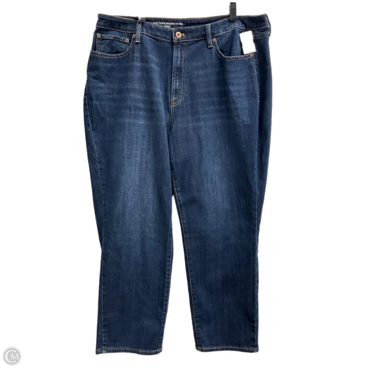 Jeans Straight By Talbots In Blue Denim, Size: 18