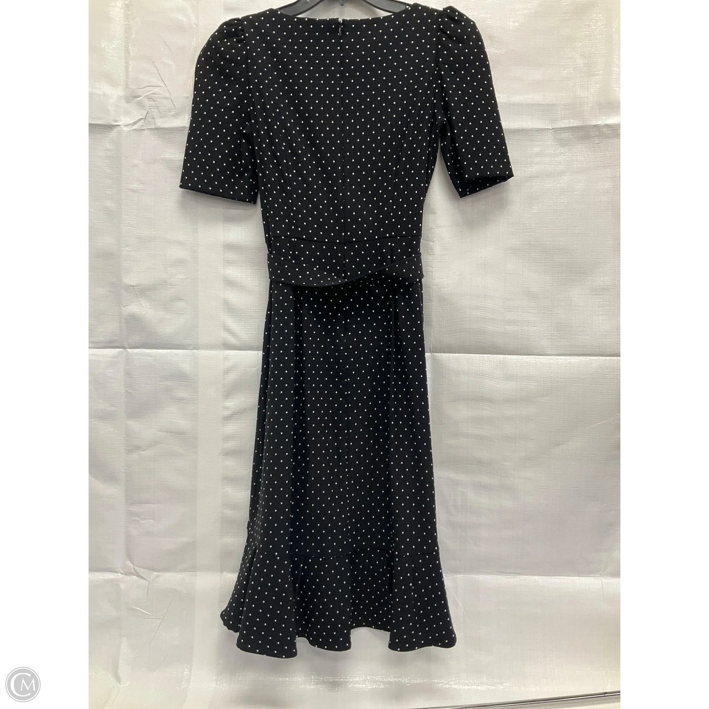 Dress Casual Midi By Calvin Klein In Polkadot Pattern, Size: 2