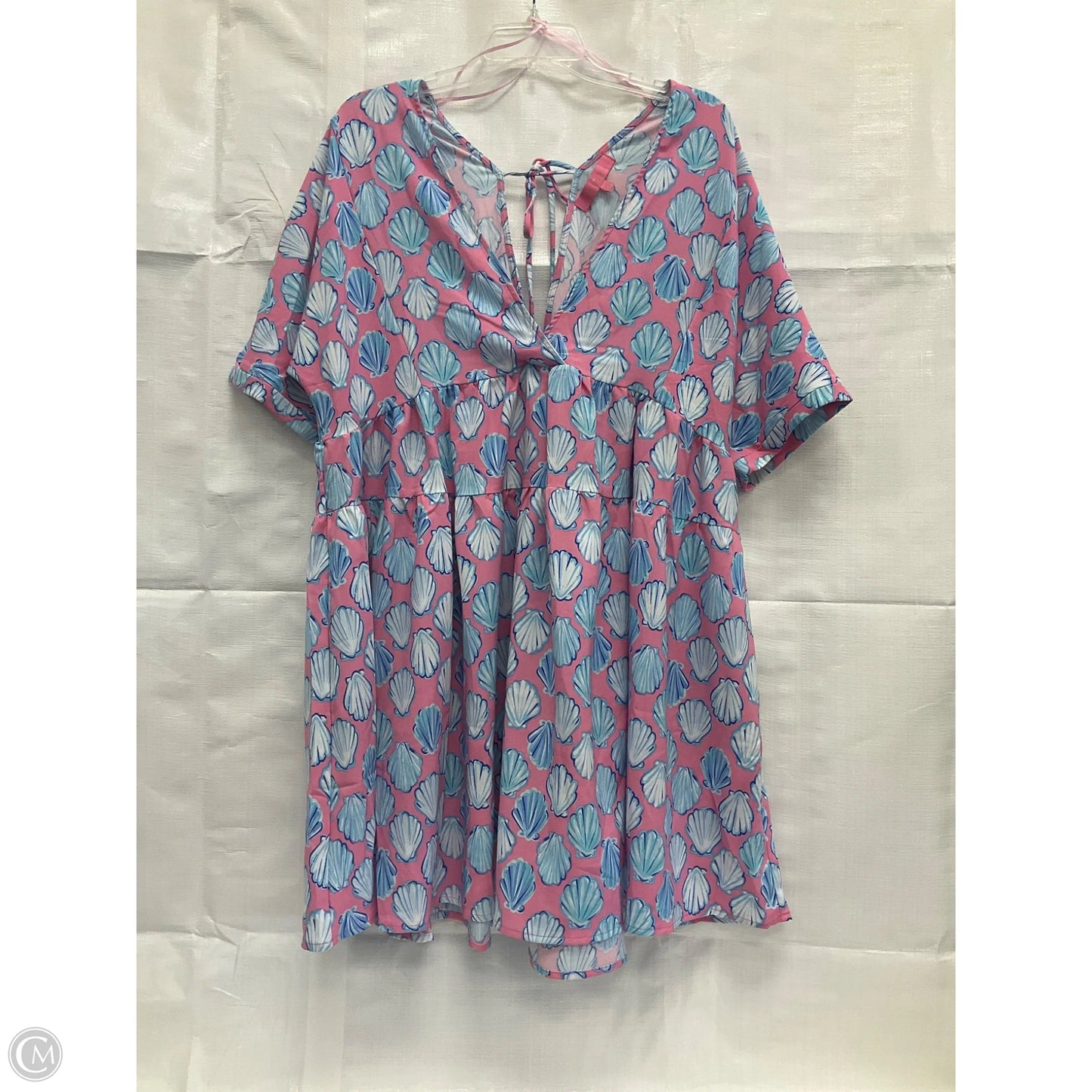 Dress Casual Short By Simply Southern In Blue & Pink, Size: L