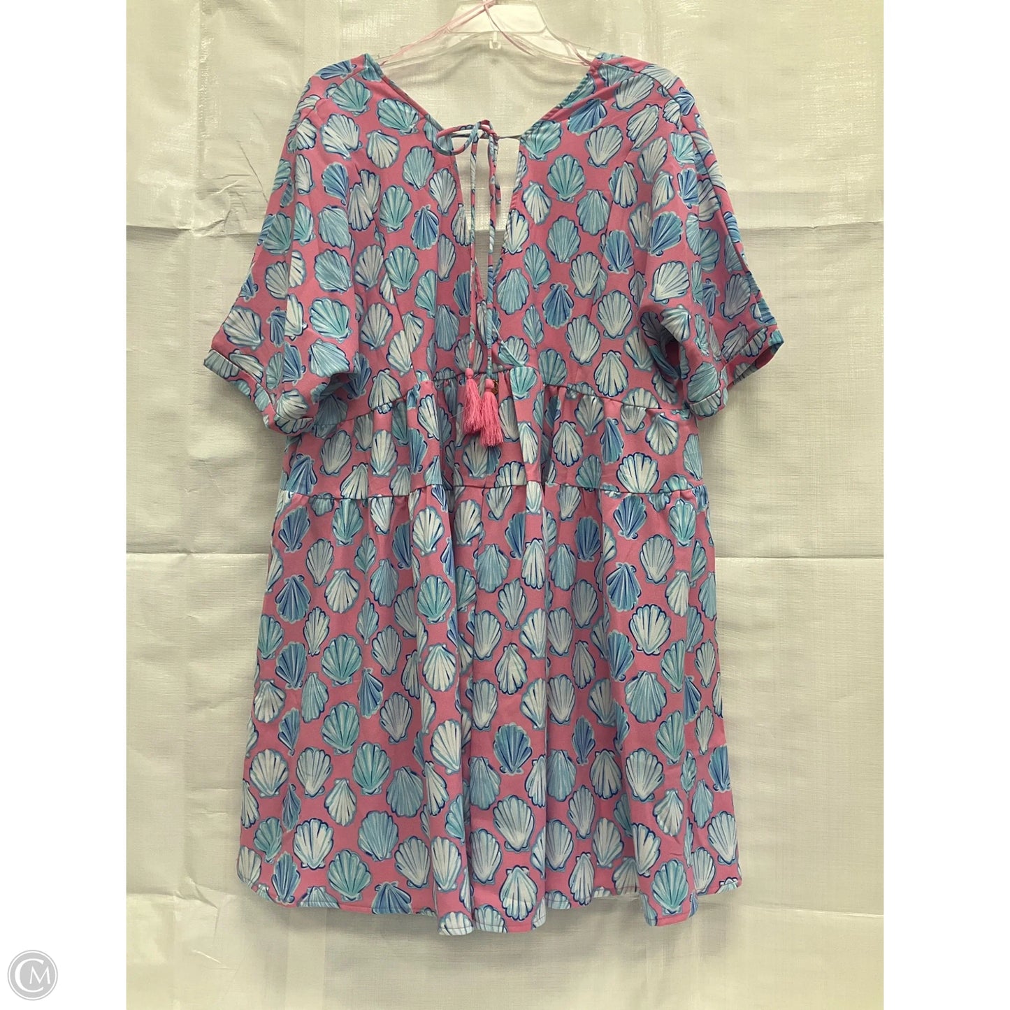 Dress Casual Short By Simply Southern In Blue & Pink, Size: L