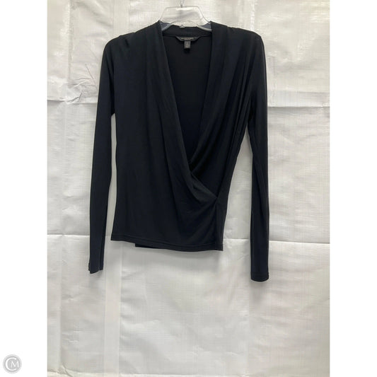 Top Long Sleeve By Banana Republic In Black, Size: S