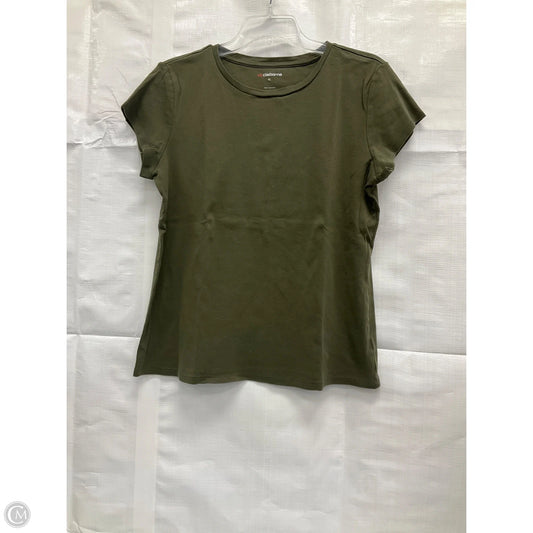 Top Short Sleeve Basic By Liz Claiborne In Green, Size: Xl