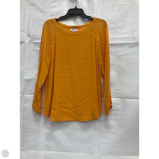 Top Long Sleeve By Loft In Orange, Size: M