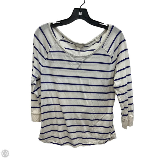 Top Long Sleeve By Banana Republic In Striped Pattern, Size: S