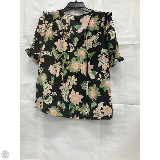 Top Short Sleeve By Who What Wear In Floral Print, Size: L