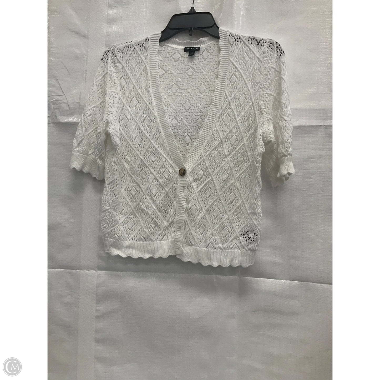 Cardigan By Torrid In White, Size: 2x