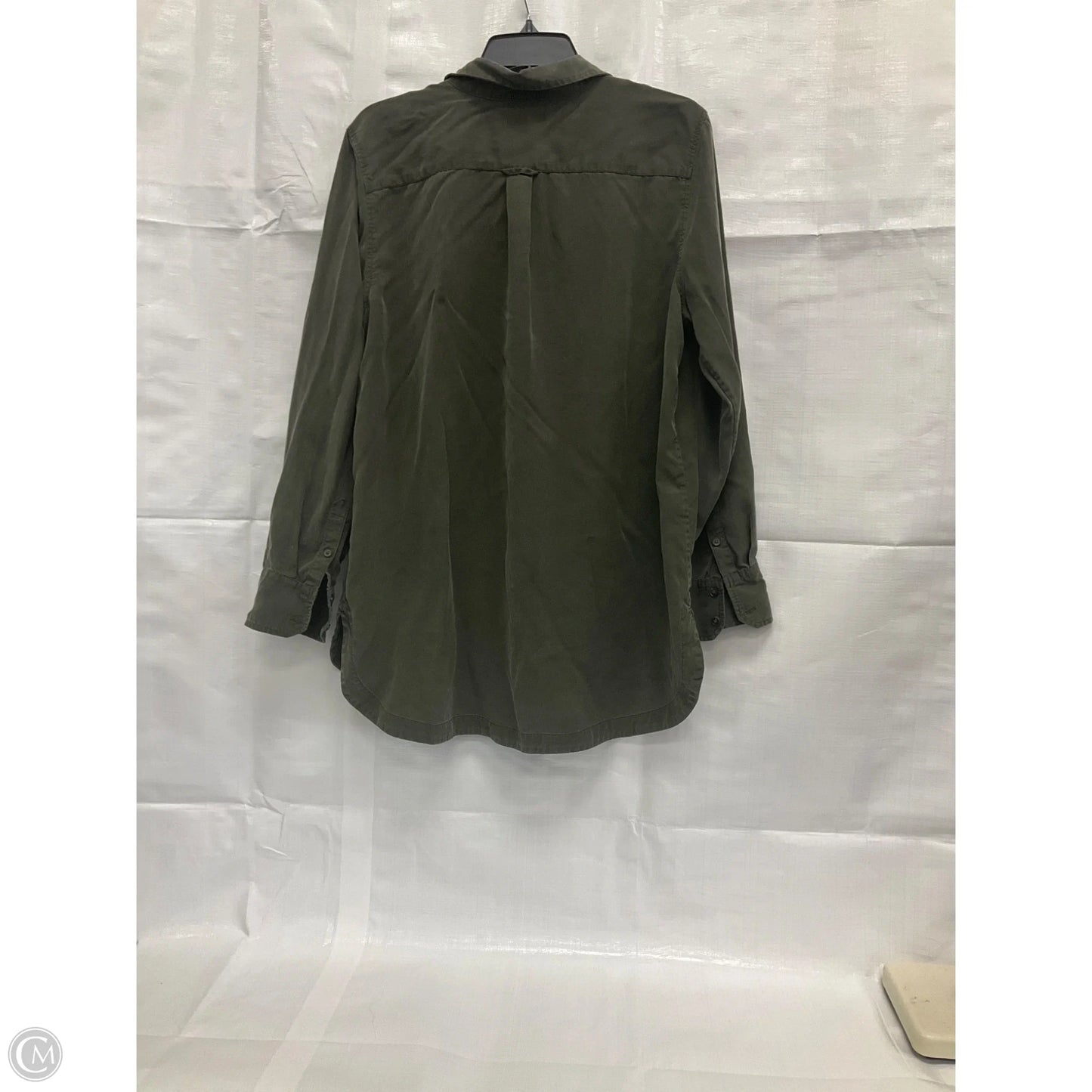 Blouse Long Sleeve By Banana Republic In Green, Size: L