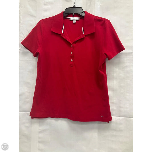 Top Short Sleeve By Tommy Hilfiger In Red, Size: M