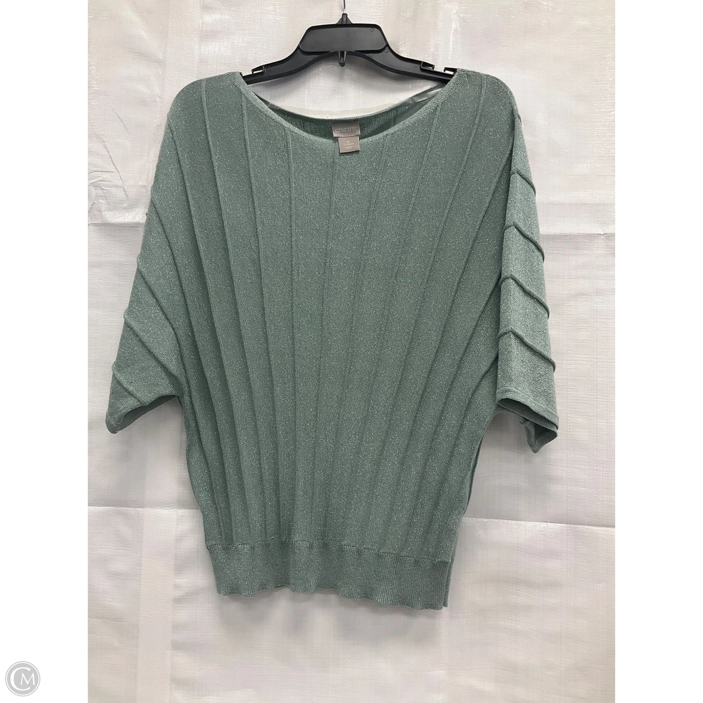 Top Short Sleeve By Chicos In Green, Size: S