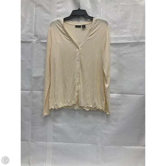 Top Long Sleeve By Tahari By Arthur Levine In Cream, Size: Xl