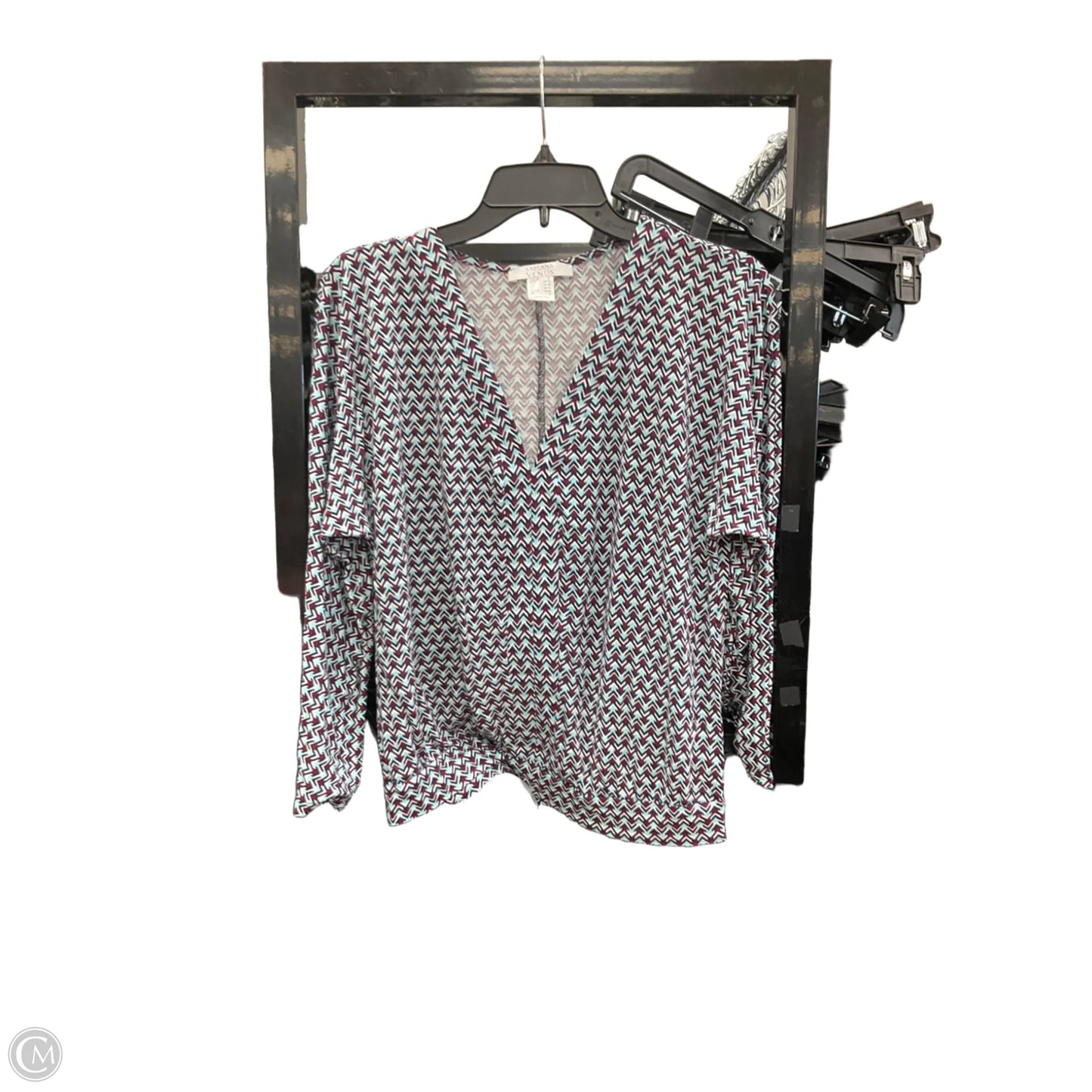 Top Long Sleeve By Lascana In Multi-colored, Size: S