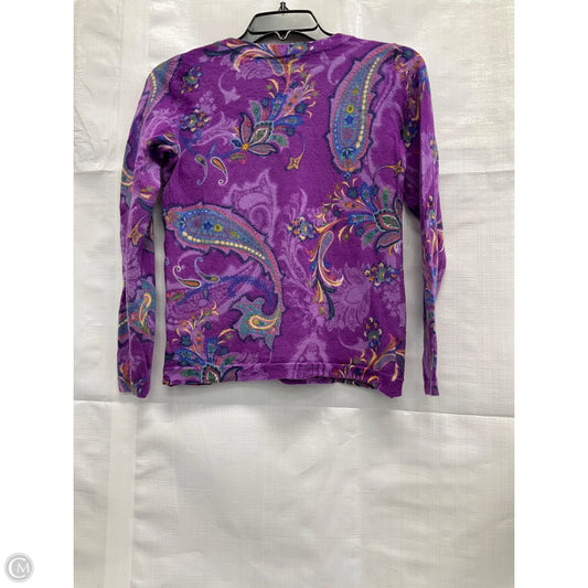 Top Long Sleeve By Talbots In Purple, Size: M