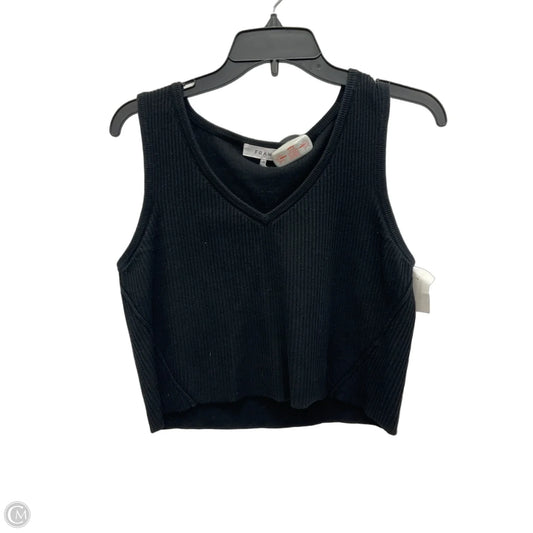 Top Sleeveless By Frame In Black, Size: L