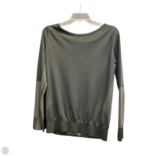 Athletic Top Long Sleeve Collar By Nike In Black, Size: M