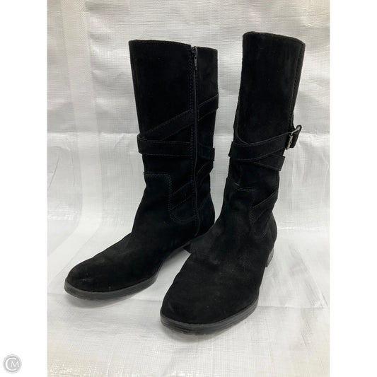 Boots Mid-calf Flats By Lauren By Ralph Lauren In Black, Size: 8.5