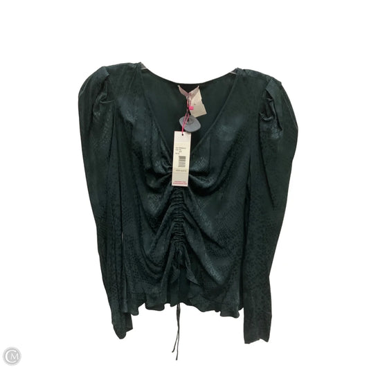 Top Long Sleeve By Parker In Green, Size: M