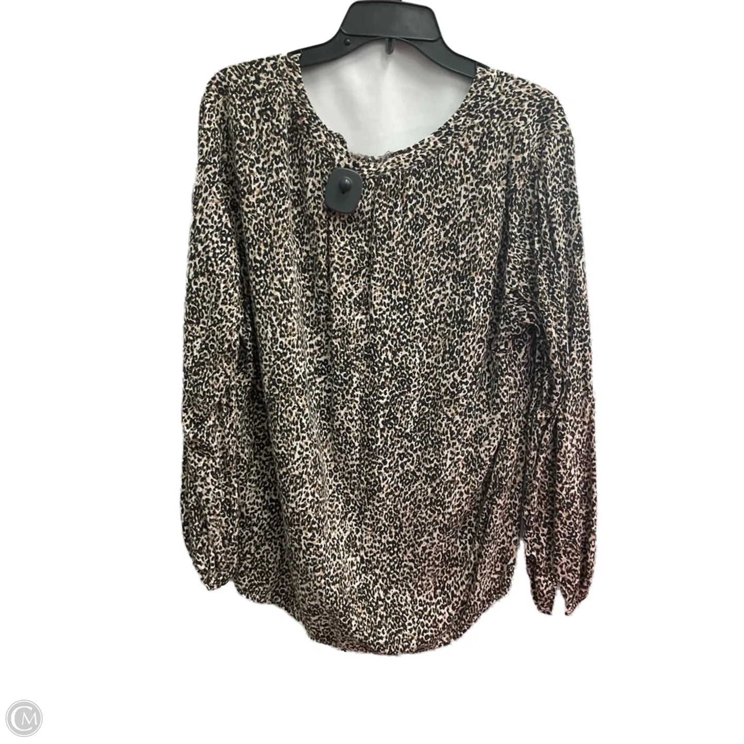 Top Long Sleeve By Old Navy In Animal Print, Size: Xl