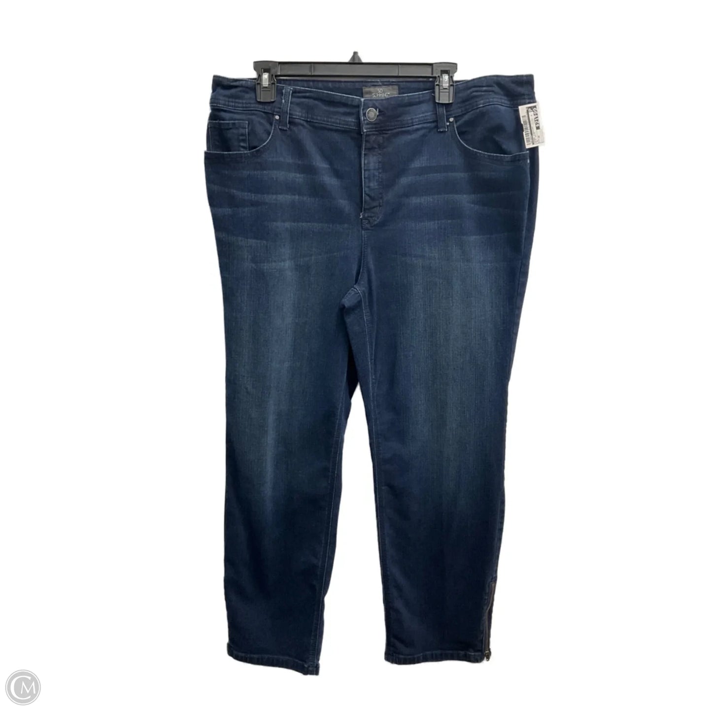 Jeans Straight By Chicos In Blue Denim, Size: 16