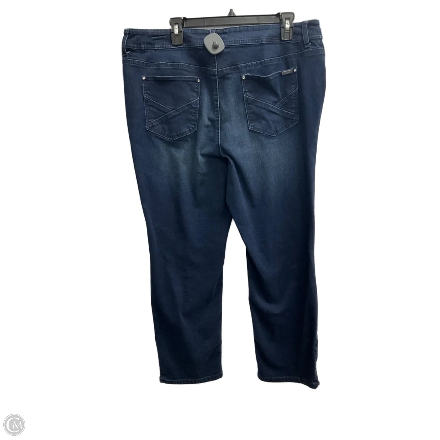 Jeans Straight By Chicos In Blue Denim, Size: 16