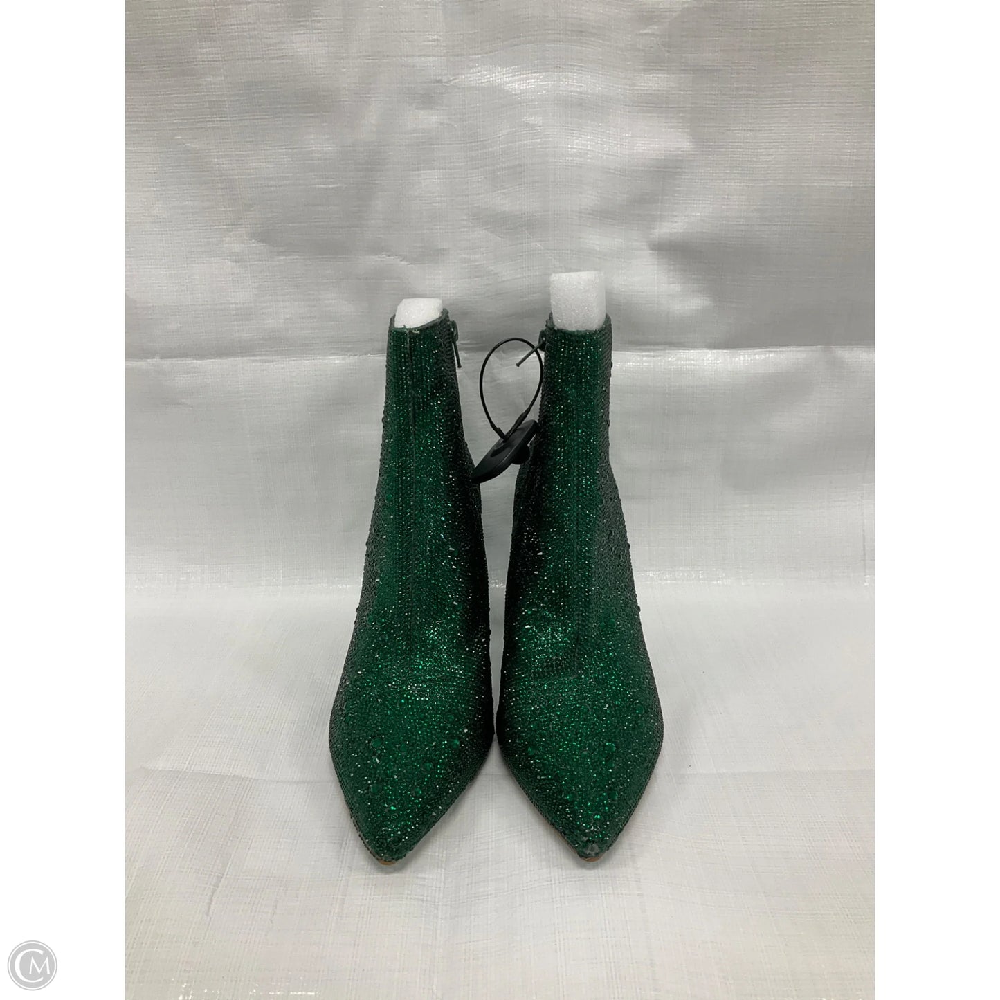 Boots Ankle Heels By Betsey Johnson In Green, Size: 10