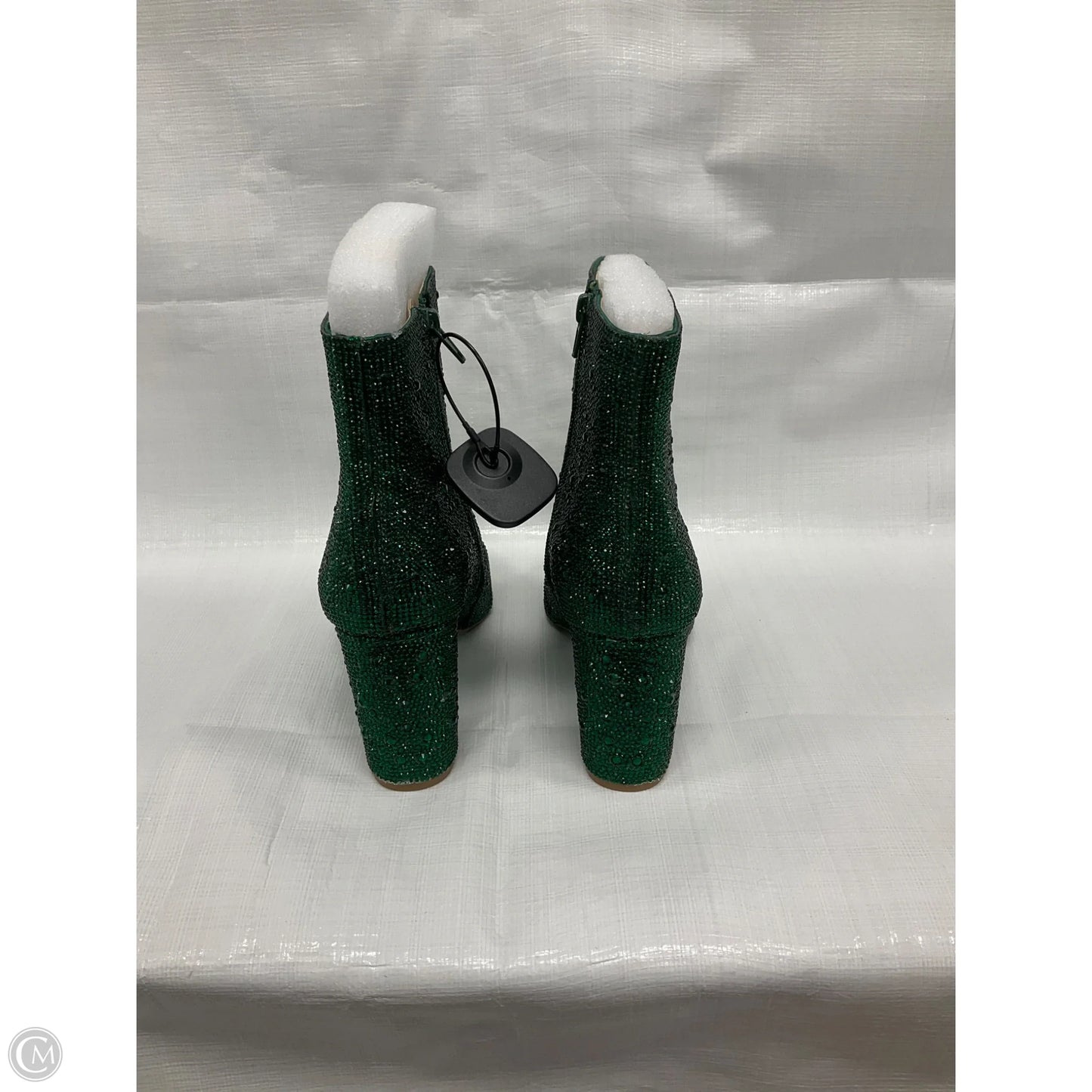 Boots Ankle Heels By Betsey Johnson In Green, Size: 10