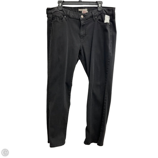 Jeans Skinny By Levis In Black Denim, Size: 18