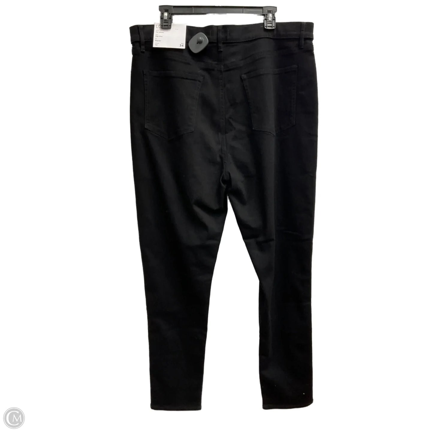 Jeans Skinny By Loft In Black Denim, Size: 18