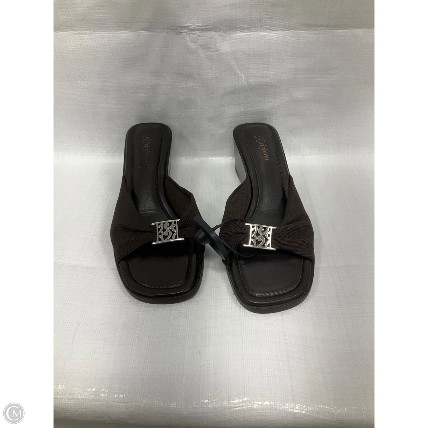 Sandals Heels Wedge By Brighton In Brown, Size: 9.5