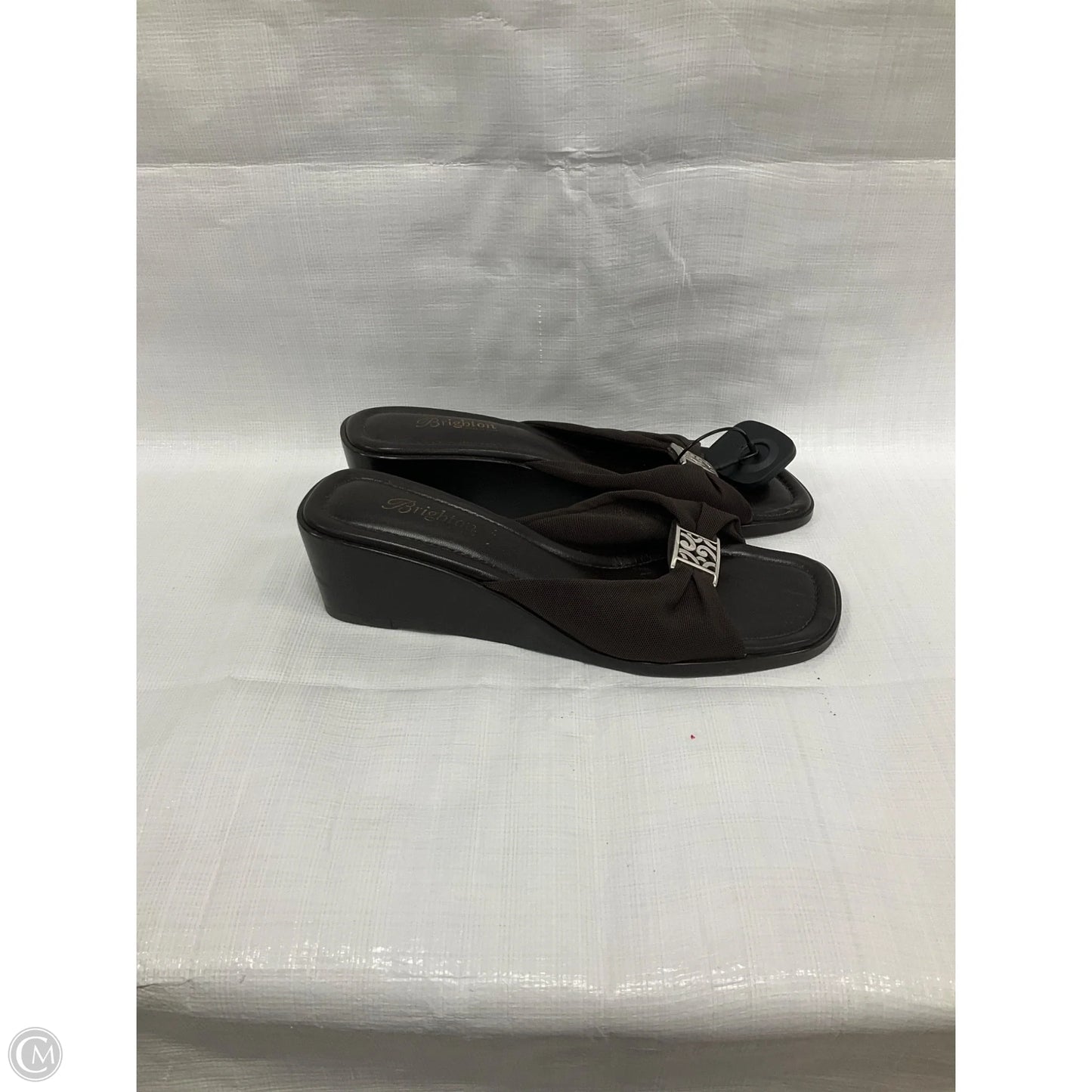 Sandals Heels Wedge By Brighton In Brown, Size: 9.5