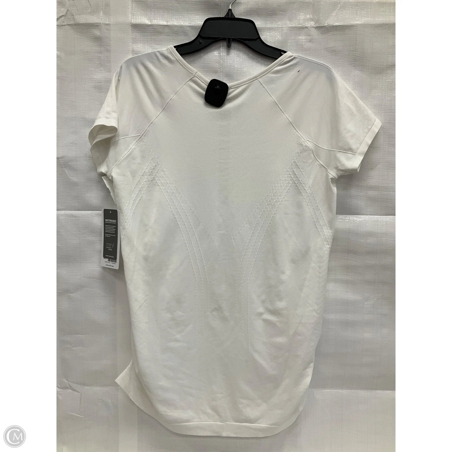 Athletic Top Short Sleeve By Lululemon In White, Size: Xl