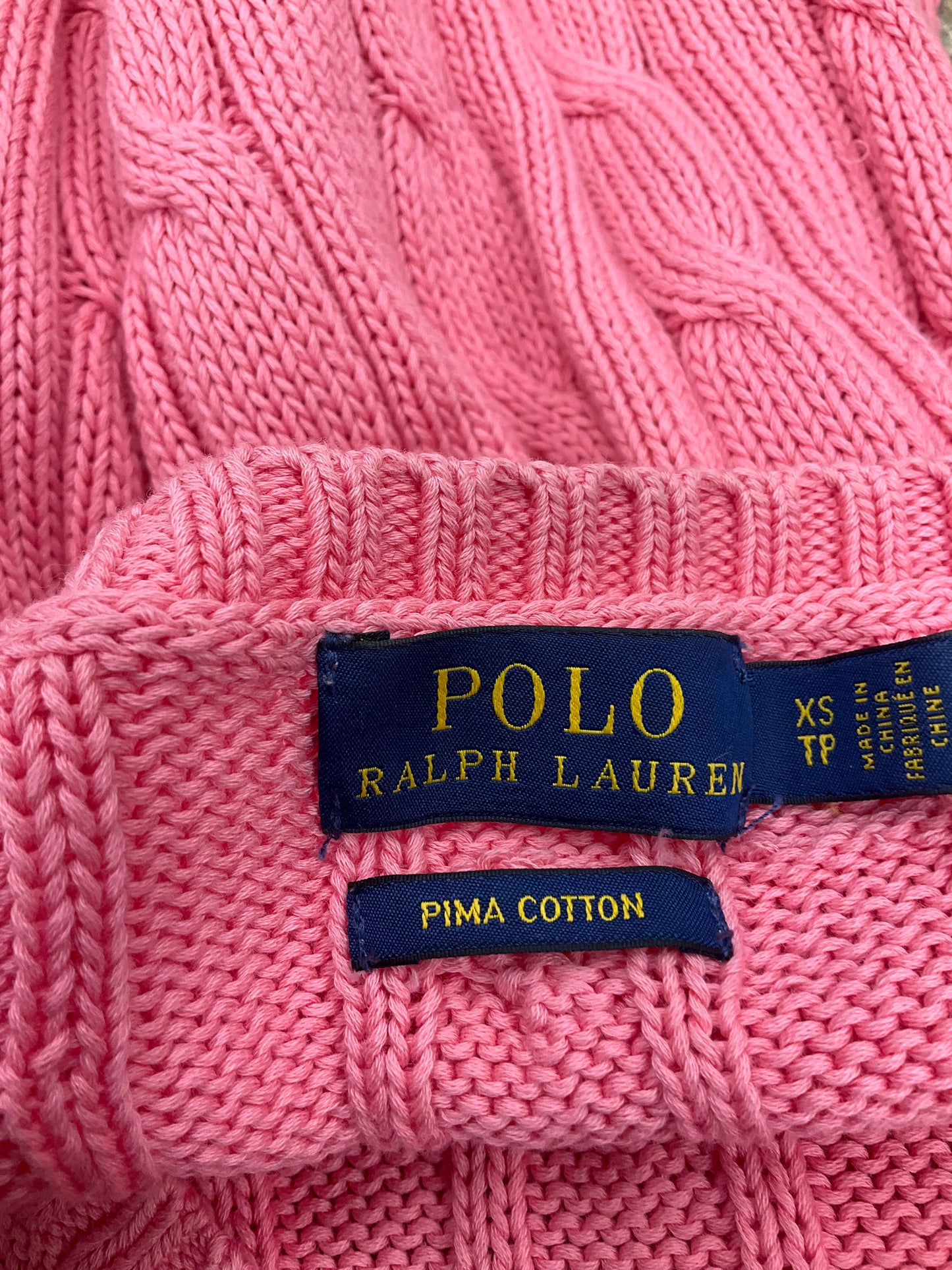 Sweater By Polo Ralph Lauren In Pink, Size: Xs