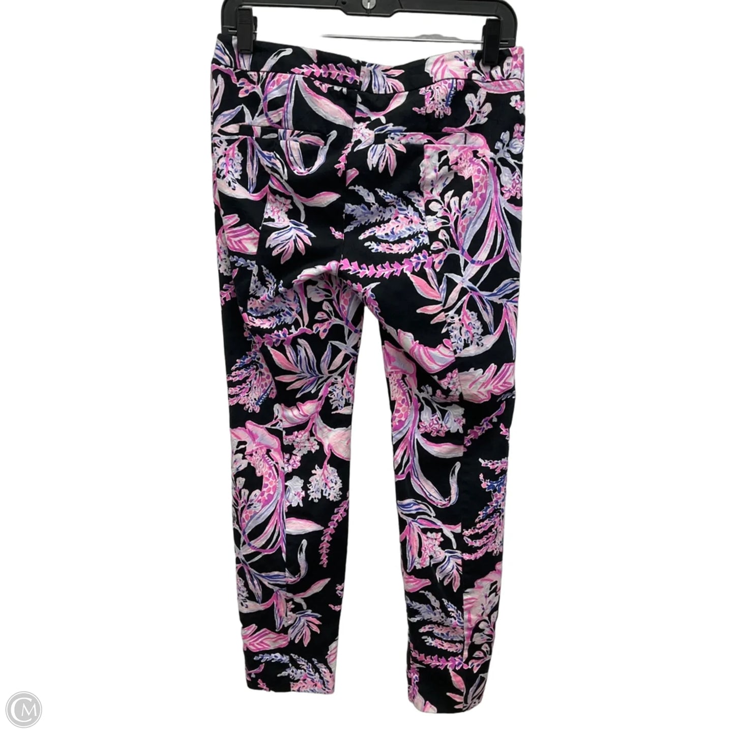 Pants Designer By Lilly Pulitzer In Black & Pink, Size: 4