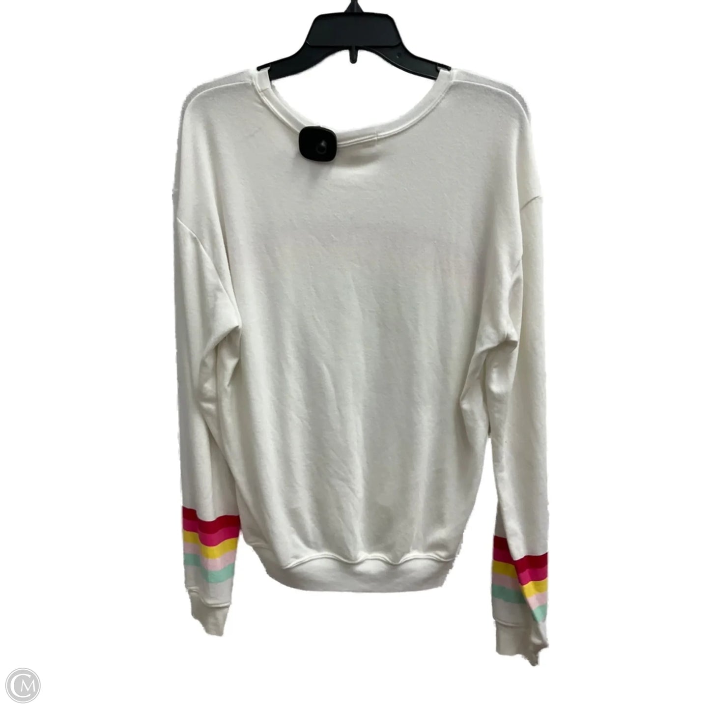 Top Long Sleeve By Spiritual Gangster In Cream, Size: L