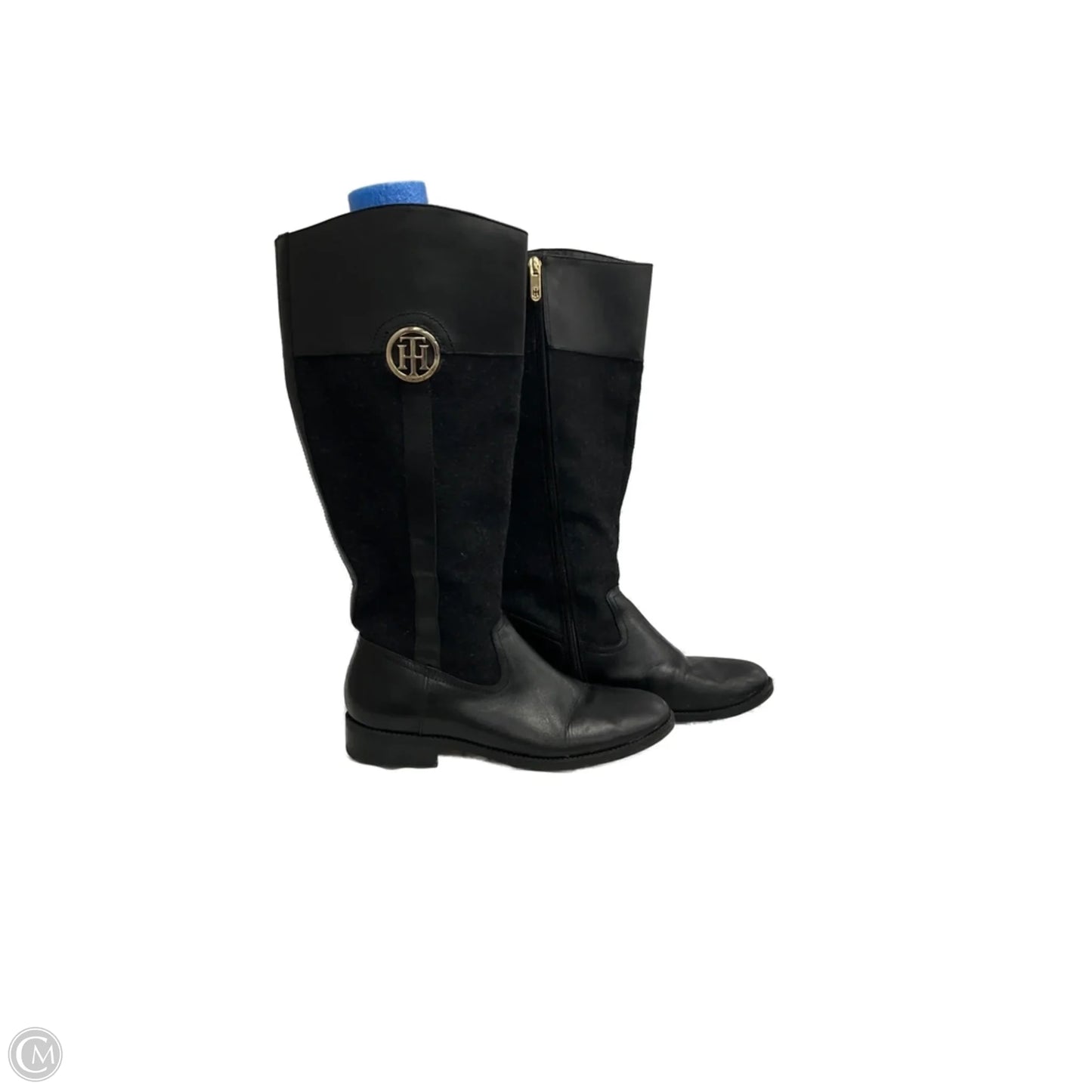 Boots Knee Heels By Tommy Hilfiger In Black, Size: 8.5