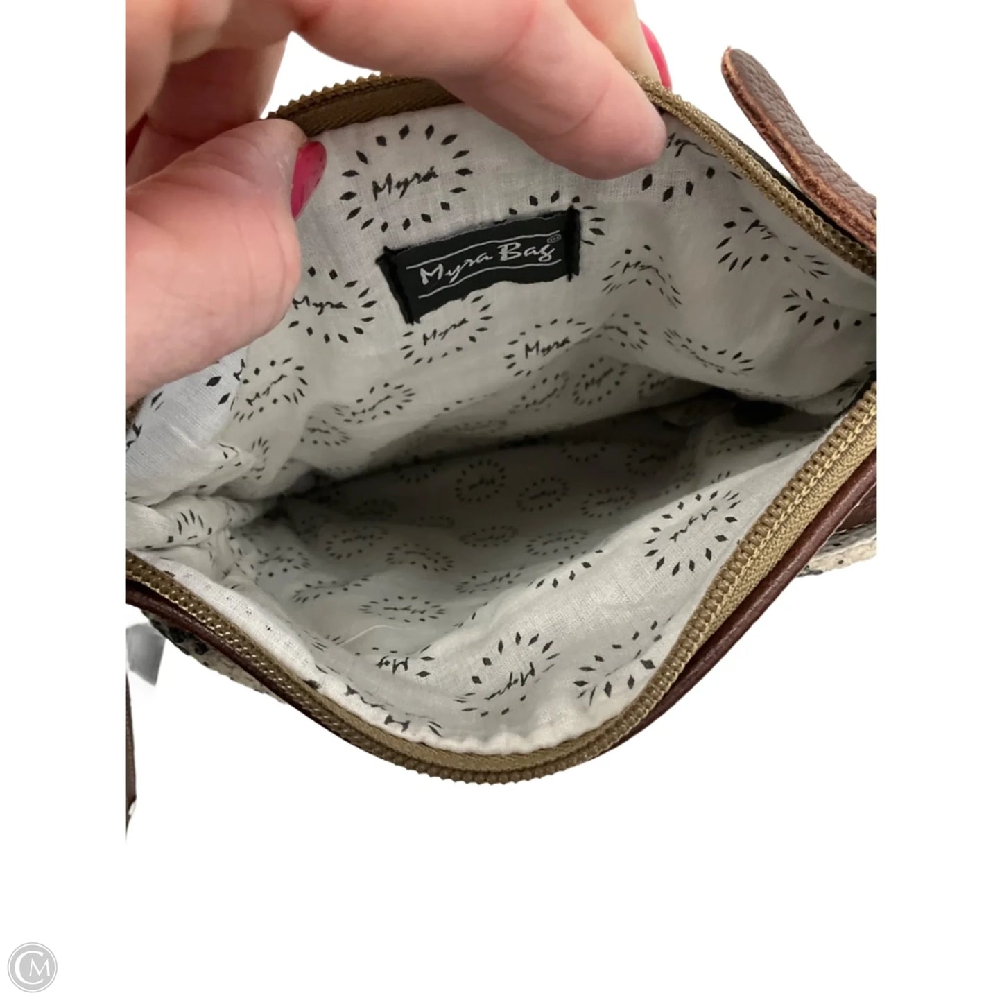 Crossbody Leather By Myra, Size: Medium