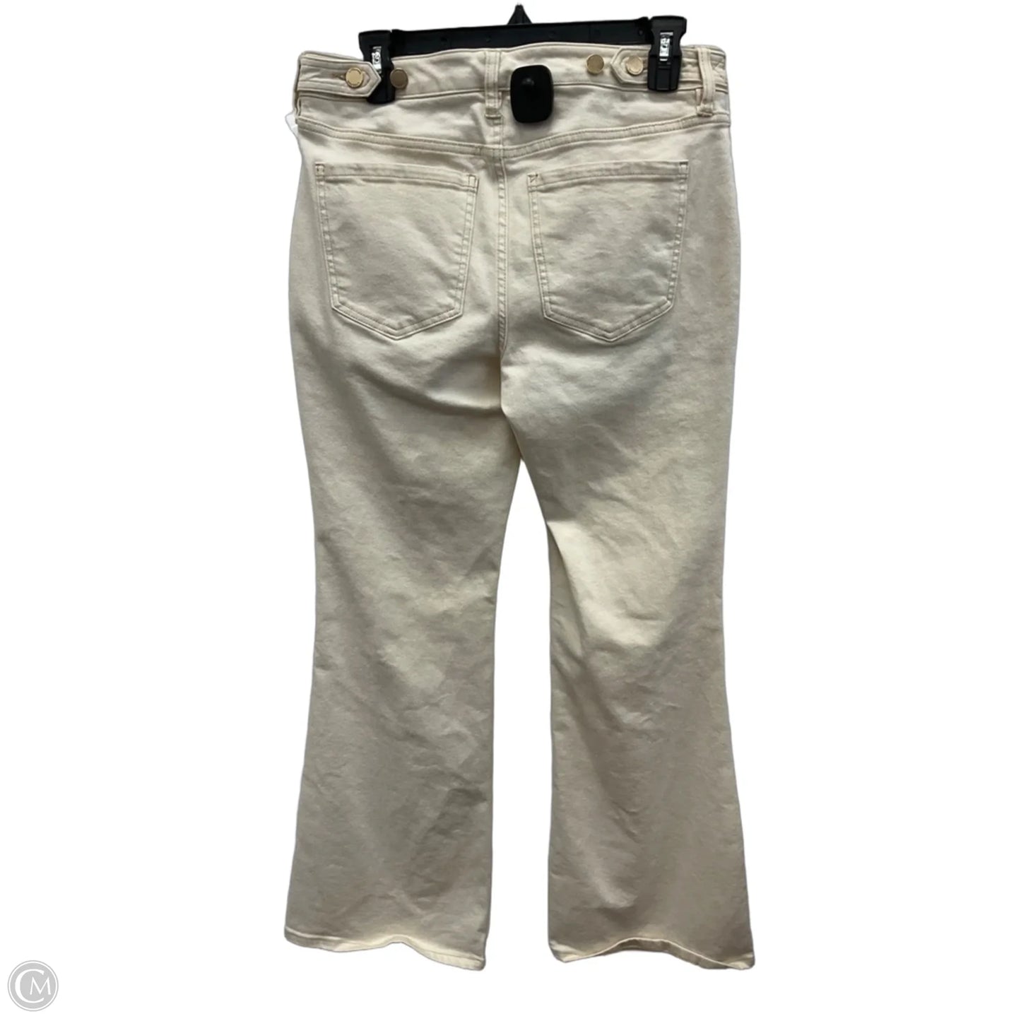 Jeans Flared By Liverpool In White Denim, Size: 10