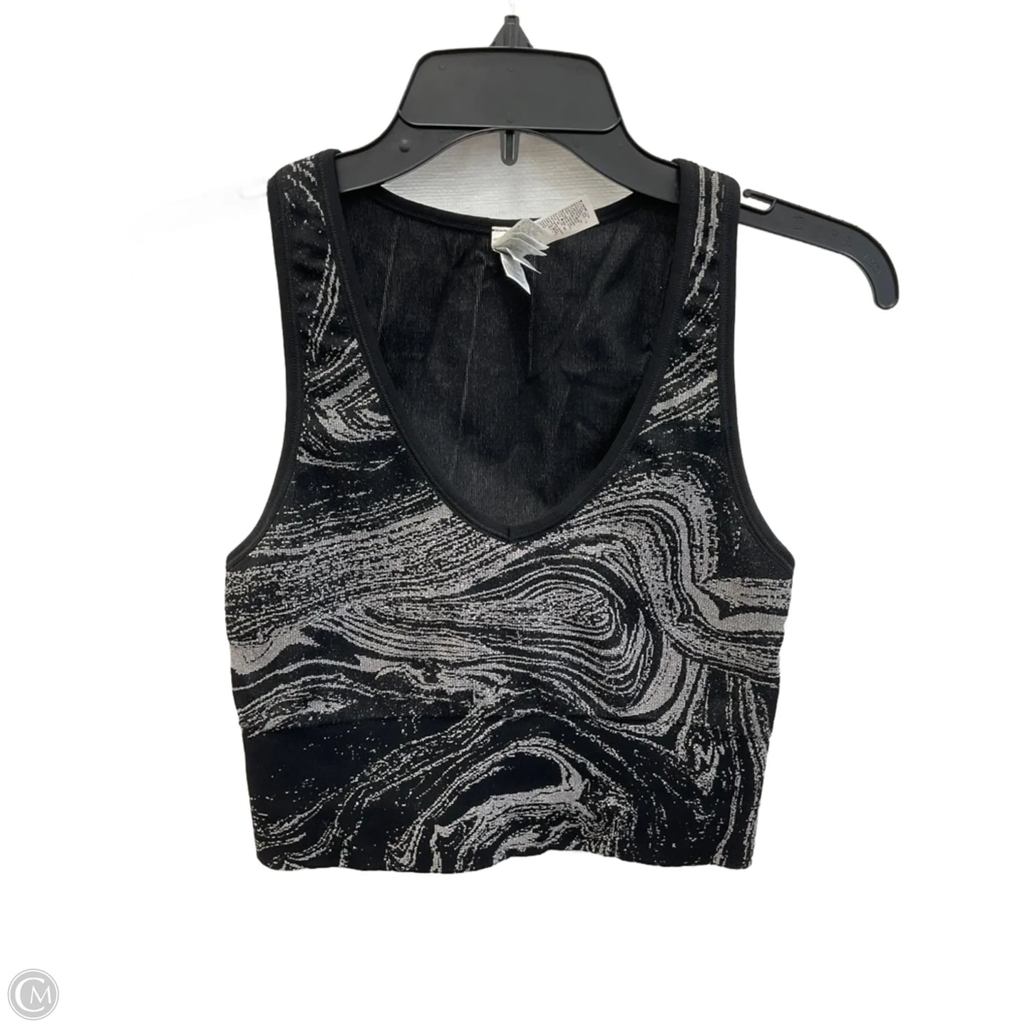 Athletic Bra By Athleta In Black & Silver, Size: Sp