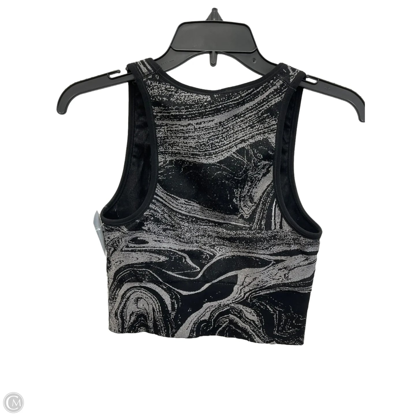 Athletic Bra By Athleta In Black & Silver, Size: Sp