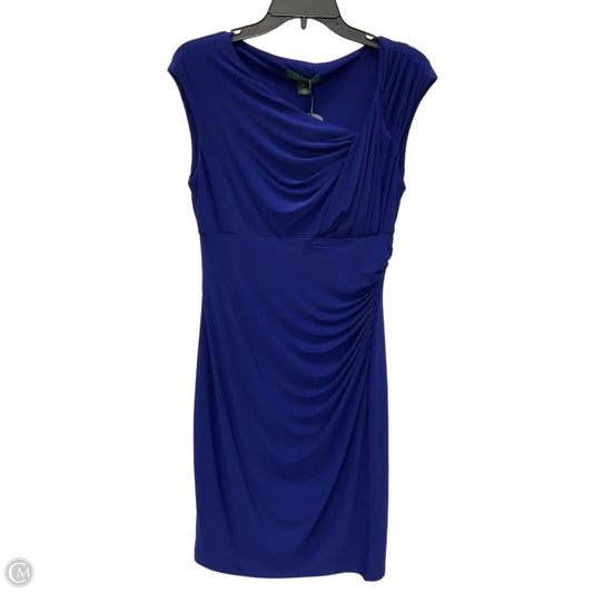 Dress Party Midi By Lauren By Ralph Lauren In Blue, Size: M