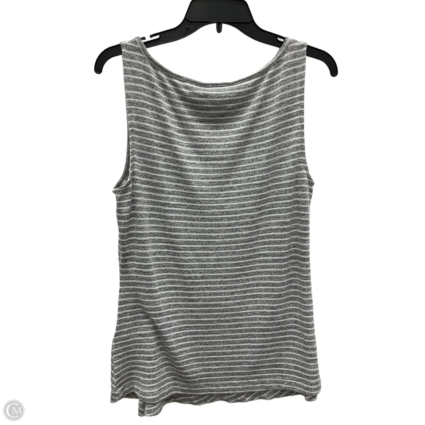 Top Sleeveless By Banana Republic In Grey & White, Size: M