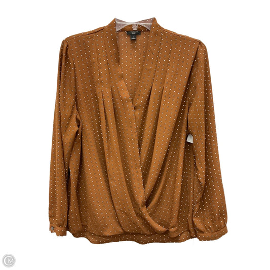 Top Long Sleeve By Ann Taylor In Brown, Size: Lp